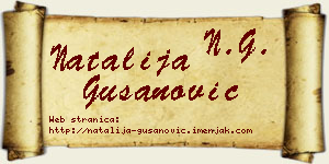 Natalija Gušanović vizit kartica